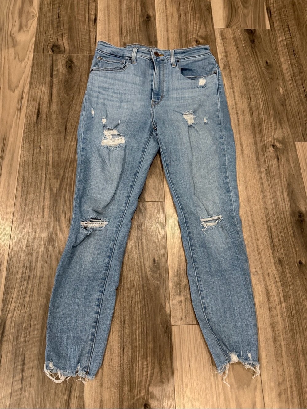 Levi's Light Blue Ripped Skinny Jeans